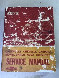 1972 Chevrolet Car Chassis Repair Shop Service Manual Camaro Corvette Chevelle - Foto 1 di 11