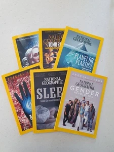 X6 National Geographic Magazines Mixed Issues - Various Good Condition - Picture 1 of 9