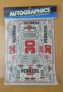 Autographics of California RC Car/Code 3 Vinyl Decals #201-24 Pennzoil 30 - Picture 1 of 2