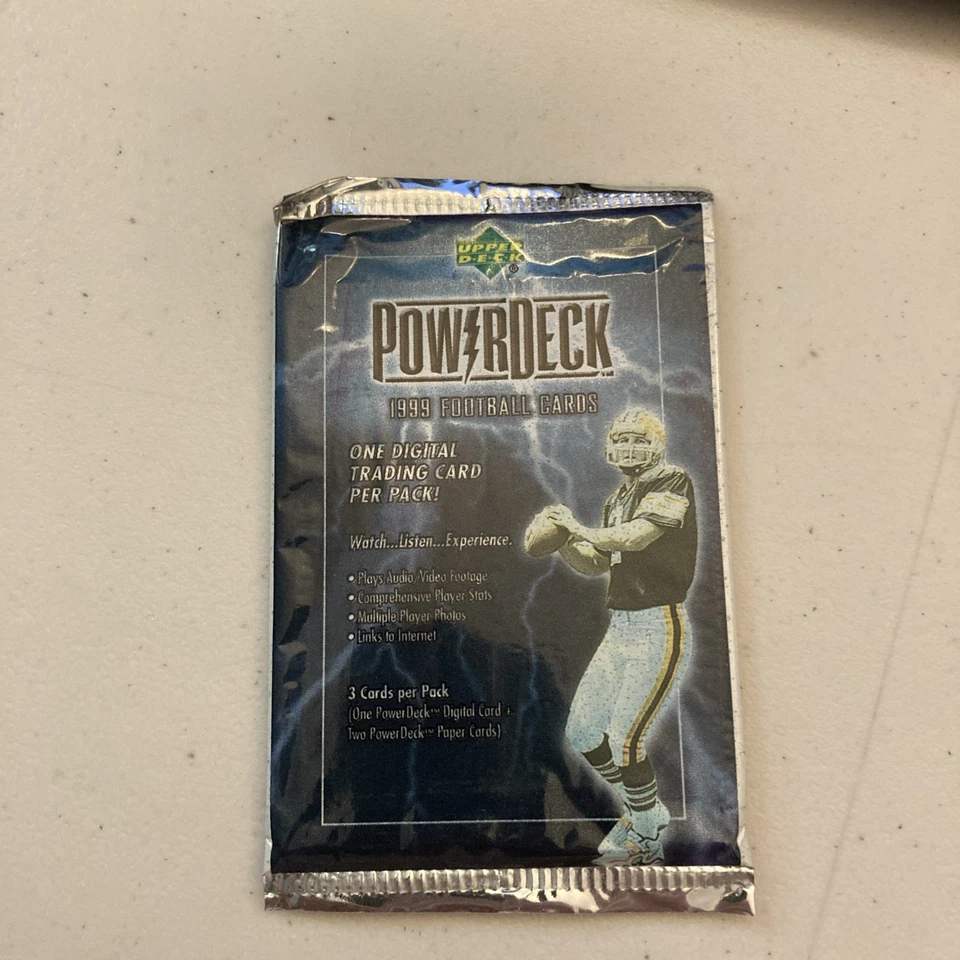 1999 Upper Deck PowerDeck Football Factory Sealed Individual Pack - Image 1 of 3