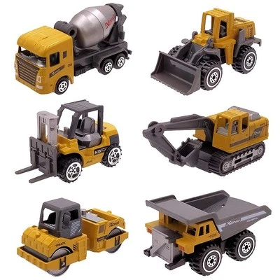 Juego de vehículos de construcción diecast camiones de juguete para niños de 3 a 4 años cumpleaños Foto 1 de 4