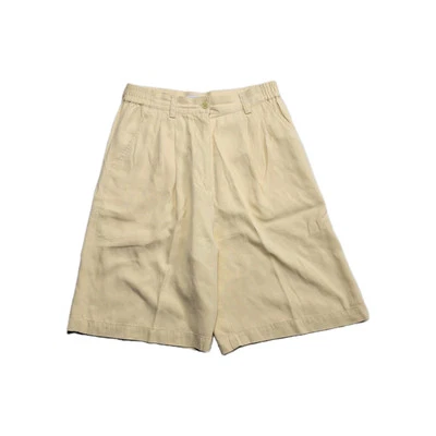 Coldwater Creek Shorts Women's Size 8 Yellow Pleated Front Pockets  - Image 1 of 4