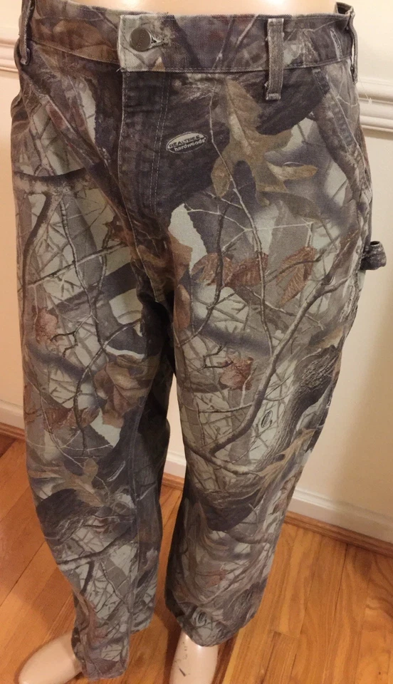 CARHARTT 38x30 Hombres B158 CMO Trabajo Camuflaje Realtree Pelele Camuflaje Foto 1 de 4