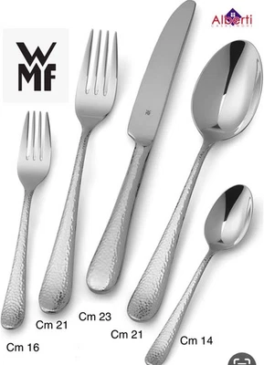 WMF  SET POSATE 60 PZ , SITELLO GOOD  MARTELLATO INOX LUCIDO PROMO ( STUPENDO ) - Immagine 1 di 4