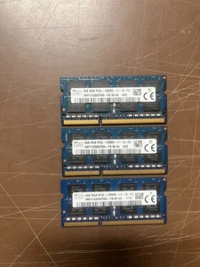6 x SK Hynix 8GB DDR3L 1600  2RX8 PC3L-12800S 1.35V 204 Pin SODIMM Laptop Memory - Picture 1 of 2
