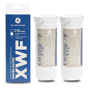 2 Packs GE XWF Appliances New Refrigerator Water Filter Replacement - Picture 1 of 6