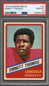FB - 1976 Wonder Bread - #22 - Emmitt Thomas - PSA 10 GEM-MT - Picture 1 of 2