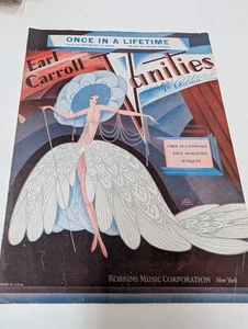 Earl Carroll Vanities 1928 Music Sheet "Once in a Lifetime" Robins Music Corp - Picture 1 of 3