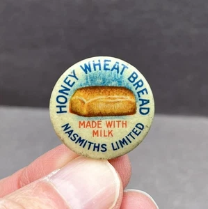 Vintage Honig Weizen Brot Nasmiths Ltd Toronto Werbung Pin Pinback 7/8" - Bild 1 von 2