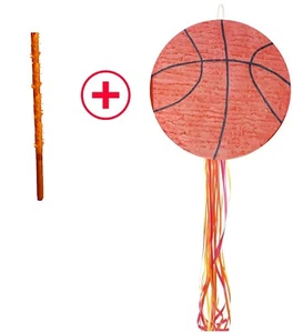 Basket Basketball sport kids Pinata Pull string hit Birthday piñata stick party - Picture 1 of 10