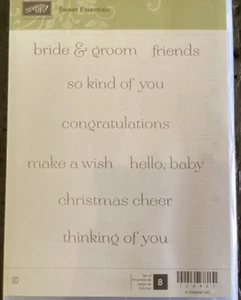 Stampin Up Sweet Essentials Stamp Set - Picture 1 of 2