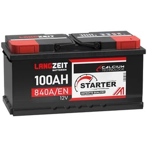 LANGZEIT Autobatterie 12V 100AH 840A - ersetzt 88AH 90AH 92AH 95AH AUDI BMW - Bild 1 von 5