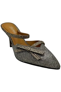 J. Renee Women's Eloden Estelia Pump Pewter Glitter/Rhinestone - Picture 1 of 3