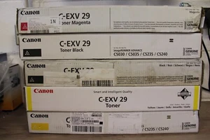 New sealed Canon C-EXV 29 Magenta Black Yellow Toner for C5030/5035/5235/5240 - Afbeelding 1 van 1