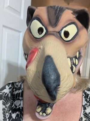 Hungry Wolf Latex Mask Adult Size Big Bad Little Red Riding Hood Face Fairy Tale - Image 1 of 3