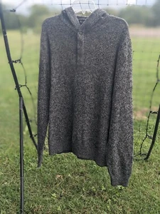 Women’s Michael Kors Gray wool blend long sleeve hooded pullover sweater size L - Picture 1 of 5