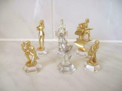 1991 Franklin Mint Star Trek 25th Anniversary Gold And Silver Chess Pieces X6 • 43.02€