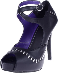 TUK Metal PUNTURAS Peep Toe ZOMBIE TACONES SKY Tiras Rockabilly - Imagen 1 de 6