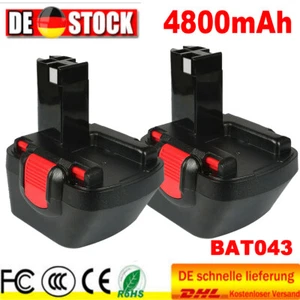 2X Akku 12V Für Bosch BAT043 BAT045 2607335262 PSR 12VE-2 GSR 4800mAh - Bild 1 von 12