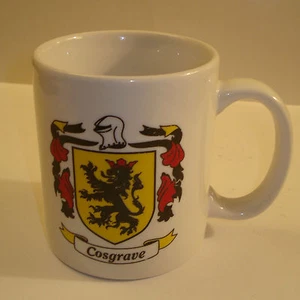 Vintage Cosgrave Coat of Arms Coffee -Tea - Mug -Cup - Picture 1 of 5