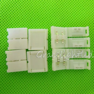 10x Conector con clip sin soldadura 2 pines 10 mm para 5050 tira de luz LED de un solo color - Imagen 1 de 1