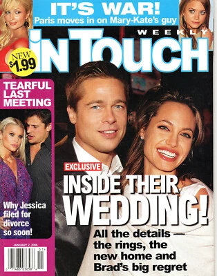 IN TOUCH Magazine January 2 2006 Brad Pitt Angelina Jolie Jessica Simpson - Image 1 of 4