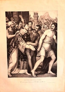 San Esteban conducido a martirio.Litografia original. Madrid 1830 - Imagen 1 de 1