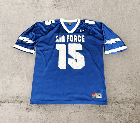 Vintage Air Force Falcons #15 Nike NCAA Football Jersey Blue Mens Size XL Cover