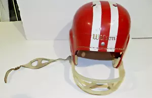 Casco calcio Wilson F2140 vintage anni 60 sospensione rossa grande con mentoniera - Foto 1 di 4
