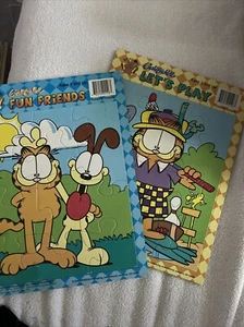 Lot of 2 Preschool Kids Garfield Lets Play & Fun Friends 2002 Paws Bendon Puzzle - Picture 1 of 1