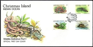 1987 Christmas Island Wildlife Definitive's Set Of 4 First Day Cover, VGC - Foto 1 di 1