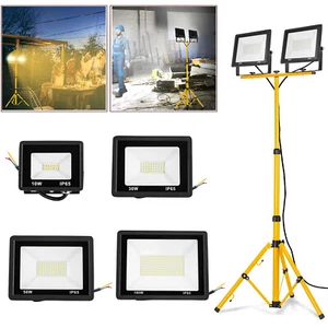 1x/2x 10-100W LED SMD Fluter Strahler Flutlicht Schwarz Strahler mit Stativ Neu - Bild 1 von 20