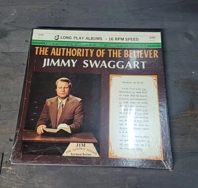 Vtg JIMMY SWAGGART Vinyl Box Set Authority Of The Believer 5 LP 16 rpm SEALED 33 - Image 1 of 2