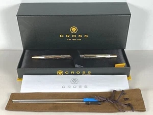 JWL #402-4 CROSS PLATINUM & 23K ELECTROPLATED GOLD JEWELERS STREAMERS DESIGN PEN - Picture 1 of 12