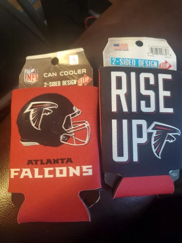 2 ATLANTA FALCONS-SOFT FOAM -2 SIDED CAN KOOZIES/COOLERS- NFL LICENSED-USA made Cover