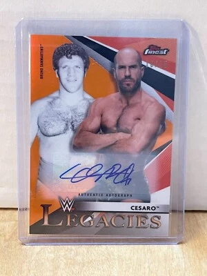 2021 Topps Finest WWE Legacies #L5 Cesaro Bruno Sammartino Autograph  /25 - Image 1 of 2