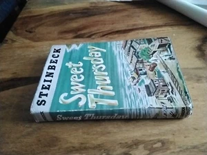 1954 Sweet Thursday John Steinbeck First UK Edition Dust Wrapper signed - Imagen 1 de 2
