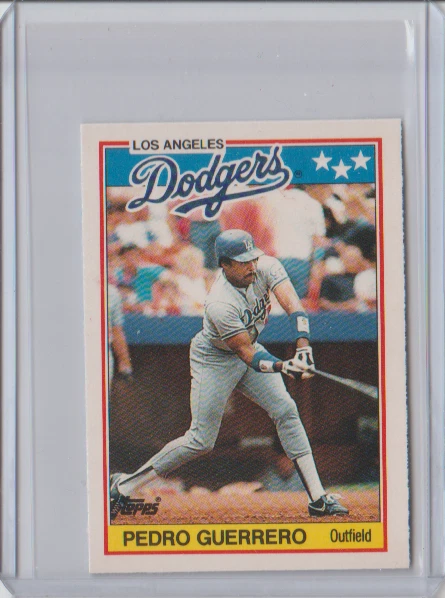 1988 Topps UK Minis #28 Pedro Guerrero Los Angeles Dodgers - Image 1 of 1