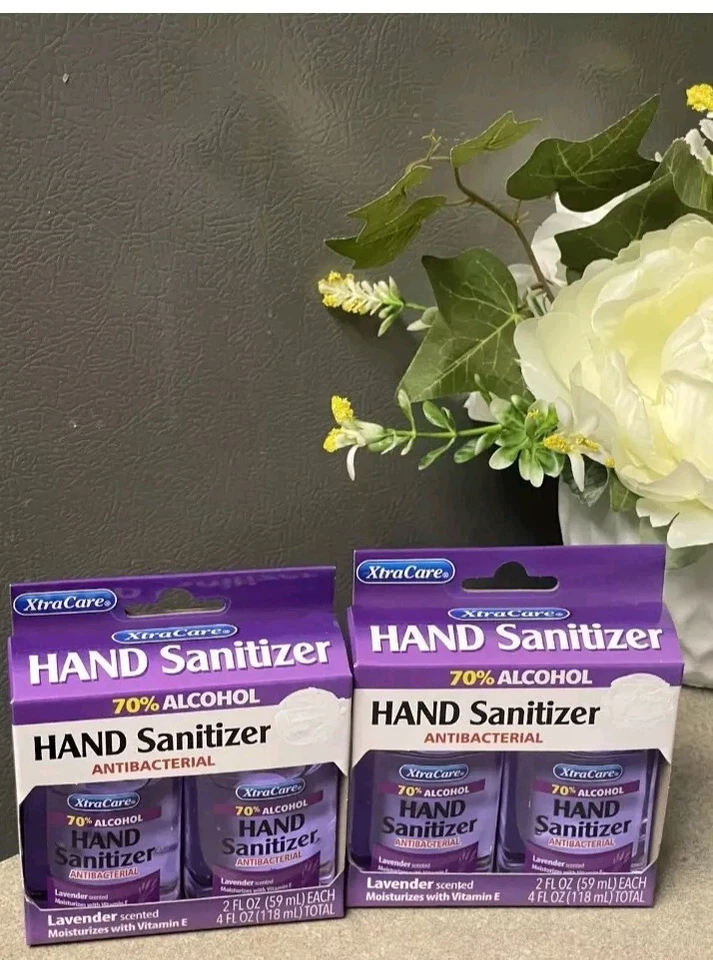 Paquete de 2 desinfectantes de manos antibacterianos Xtracare perfumados con lavanda, Ex:05/27 Foto 1 de 1