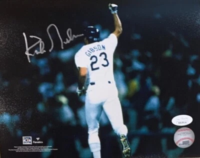 Kirk Gibson Autographed Dodgers 1988 World Series Game 1 Home Run 8x10 Photo JSA - Image 1 of 2