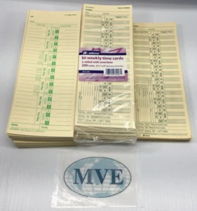 LOT ADAMS BI-WEEKLY SINGLE-SIDED TIME CARDS 3 1/2X9 NEW OPEN BOX - Picture 1 of 4