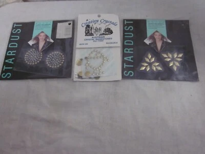 Lote de 3 Paquetes Polvo de Estrellas y Cristales Creativos Cristal Austriaco Estrás Bordes Foto 1 de 4