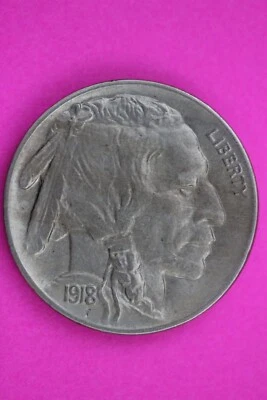 High Grade 1918 P Buffalo Nickel Coin Guaranteed Authentic & Genuine 1060 - Image 1 of 3