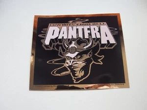 🎸 Pegatina vintage Pantera lámina de oro "Cowboys From Hell" (1998) - 4,25" x 5" - Imagen 1 de 5