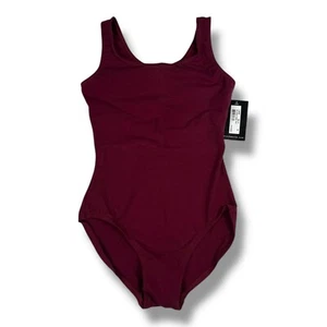 Bloch Dance Women’s Ballerina Basic Tank Leotard Burgundy Size Small NWT - Picture 1 of 3