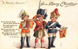 Artist Signed "For King and Country" Merry Christmas Raphael Tuck Postcard - Picture 1 of 1