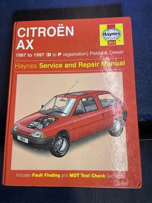 CITROEN AX 1987-97 PETROL DIESEL HAYNES WORKSHOP MANUAL 3014  - Image 1 of 4