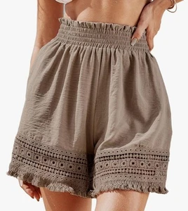 CUPSHE Womens Crochet Holiday Summer Beach Casual Shorts Size Medium - Picture 1 of 2