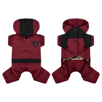 Pet Dog Winter Coat 4 Legs Covered Windproof Waterproof Reflective Dog Clothing - Image 1 of 4