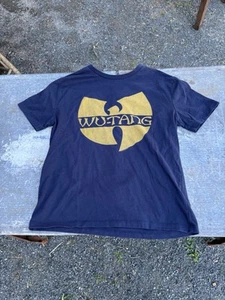 Wu Tang Clan Tshirt Boys Youth Large L T-shirt Rare New Blue Logo Rap Hip Hop - Picture 1 of 6